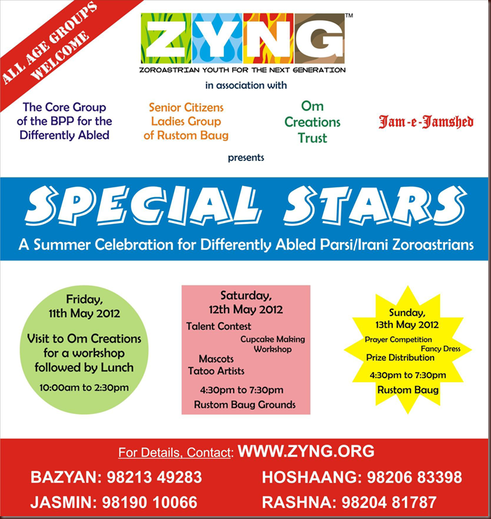 ZYNG Organizes A Summer Celebration for Differently Abled Parsi/Irani Zoroastrians