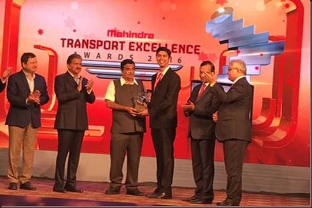 Jehaan Kotwal Wins Mahindra’s Youth Transport Personality of the Year 2017 Award