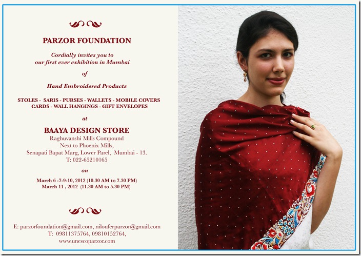 Parzor Baaya Store event 6th to 11th March InvitationCard