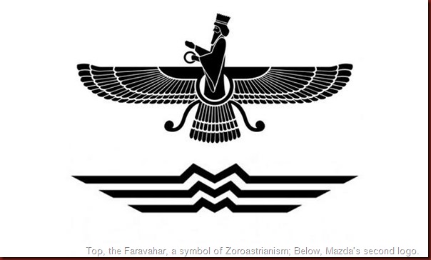 Mazda-Logo-Faravahar-Zoroastrian-symbola