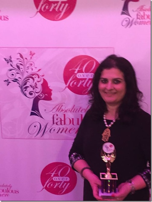Teenaz Javat Awarded Absolutely Fabulous Woman Over 40 Achievement Award in Mississauga Canada