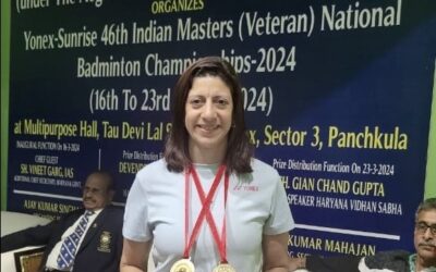 Naheed Divecha Wins Badminton Gold Medals at the Indian Masters 2024