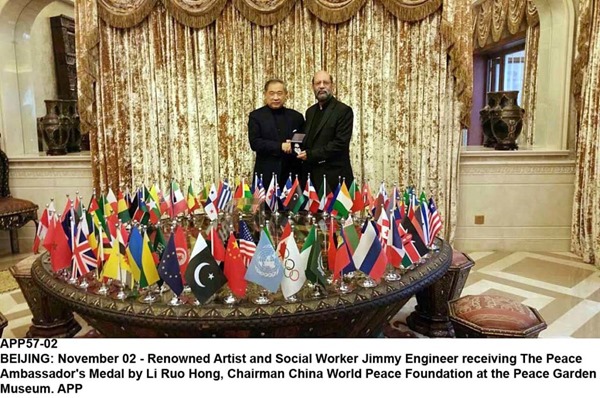 Jimmy Engineer Conferred The Peace Ambassador Medal In Beijing
