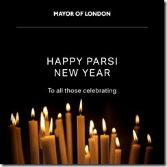 London Mayor Sadiq Khan Tweets Greetings on Parsi New Year