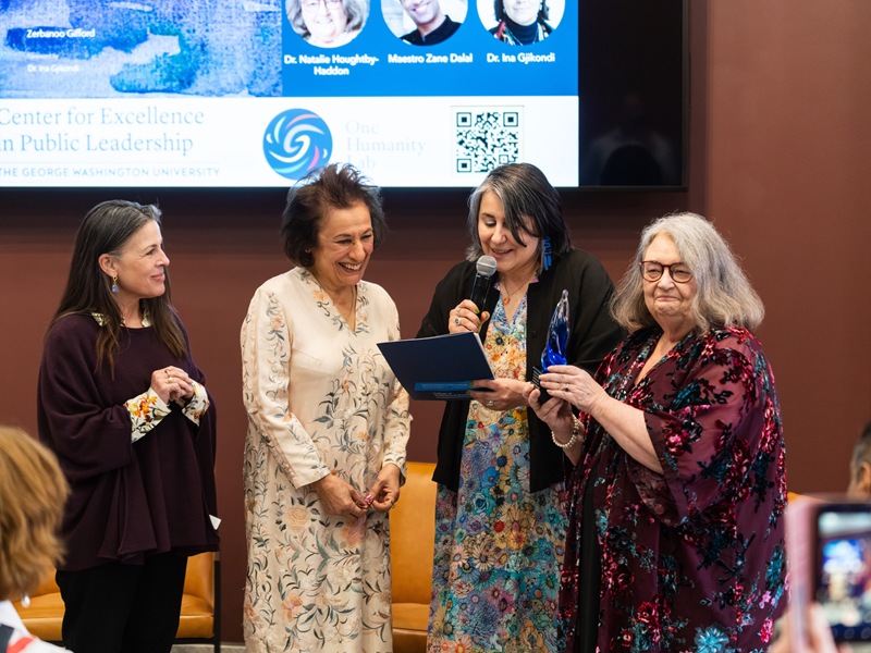 Zoroastrian Trailblazer Zerbanoo Gifford Honored as Founding Fellow at GW University Global Launch