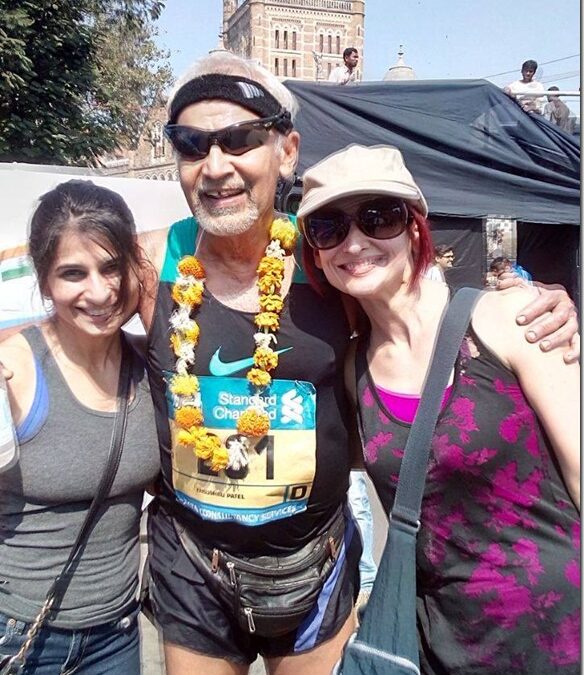 Khushru Patel Stands First in 75 year age Group at Mumbai Marathon