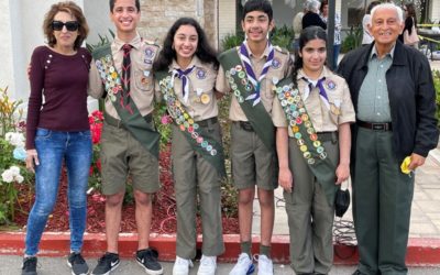Four Zoroastrian Scouts Awarded the Good Life Zoroastrian Emblem
