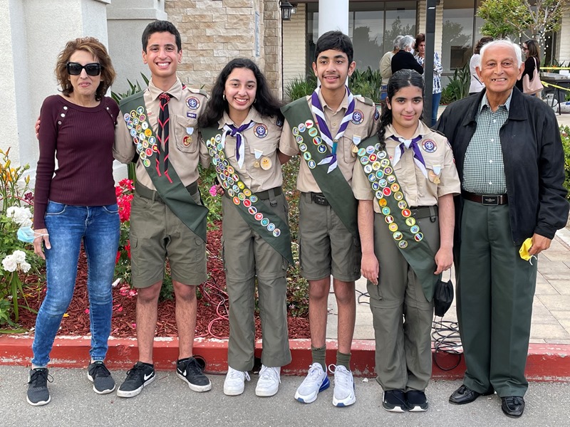 Four Zoroastrian Scouts Awarded the Good Life Zoroastrian Emblem