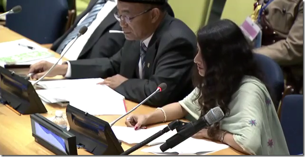 Sanaya Bharucha Speaks at United Nations Youth Panel for Financing Global Education