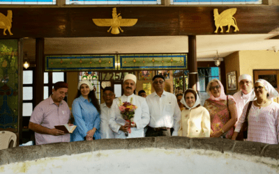 Iran&rsquo;s Zoroastrian Leader Dr Mehraban Puladi Visits Bhikha Behram Well At Churchgate