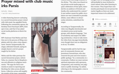 Prayer mixed with club music irks Parsis