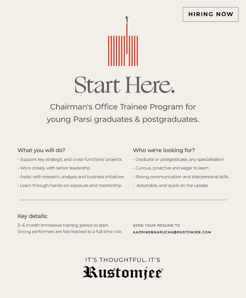 Rustomjee Launches Chairman’s Office Trainee Program for Young Parsi Graduates